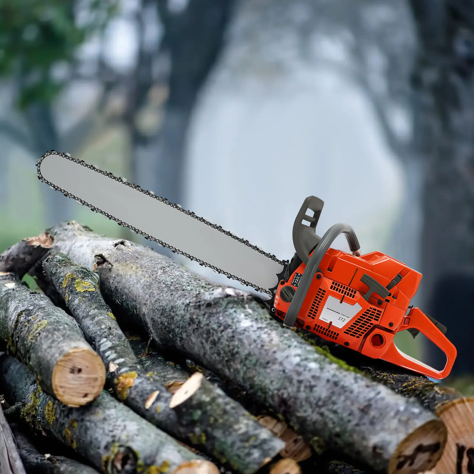 71cc Handheld Cordless Gasoline Chainsaw - Vibration-Damp Power Head, Chainsaw Tree Trimmer for Garden Pruning & Woodcutting