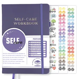 Self-Care Journal A5 Wellness Planner & Guided Gratitude Book Hardcover 90-Day Mental Wellness Workbook with Stickers & Trackers for Women Men Student