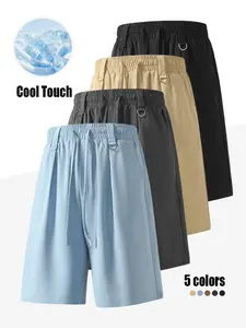 Men's solid color shorts, regular casual, comfortable andfashionable basic shorts for daily wear, men's trousers suitablefor all seasons