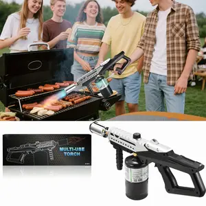 Powerful Propane Torch Gun, Adjustable Flame Flamethrower, Blow Torch for Campfire, Fire Pit Starter, Cool Gift, Perfect Valentine'S Day Present. (Propane Tank Not Included)