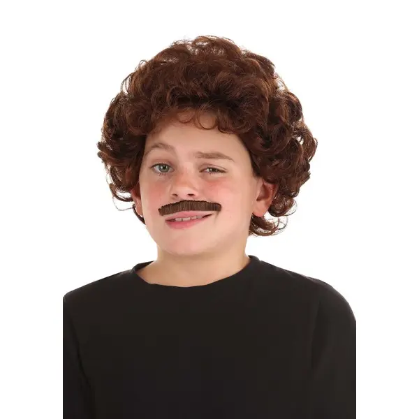 Lovable Luchador Kid's Wig and Mustache Costume Kit