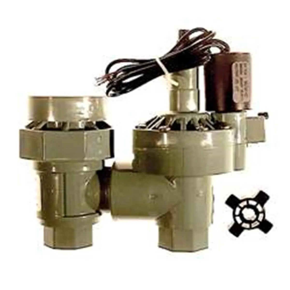 Orbit 0.75in Electric Anti-Siphon Valve with FNPT, UPC, Safe Low-Voltage Design, Manual Operation, Adjustable Flow Control Stem, Bleed Screw, Durable Non-Corrosive Construction, 15x6.25x10.25in Size for Household Water Supply
