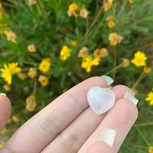 Clear quartz mini carving heart crystal