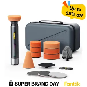 【FathersDayGift】Fanttik P10 Pro Mini Car Buffer Polisher, 4000mAh Cordless Rotary Car Polisher Waxer, 2 Inch/3 Inch, 3 Variable Speed 300-950 RPM Car Detailing Kit for Polishing, Sanding, Waxing and Cleaning Summervibes