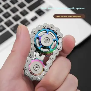 Finger Chain Fingertip Gyro Decompression Artifact Metal Mechanical Toy Net Red Decompression Toy