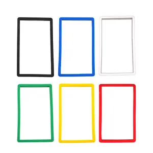 6Pcs Fit Collector’s Hubs PSA Slab Bumper Guard  Silicone Protector Frame 13.7x8.3cm Multiple Colors Trading Card Slab Protector for Official PSA Graded Cards Only