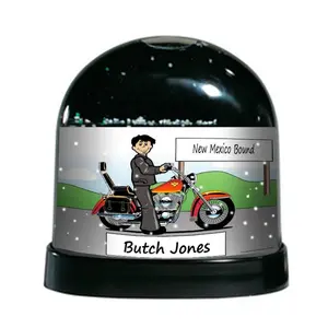 Motorcycle Lover, Male - NTT Personalized Snow Globe