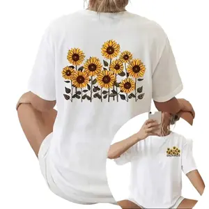 Minimalist Floral Double-Sided Print Shirt