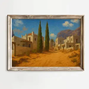 Vintage Ww1 Gaming Poster Sinai Desert Battlefield Oil Painting Wall Art - Gamer Gift - Map Poster For Battlefield 1 Fans