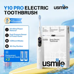 usmile Y10 Pro Electric Toothbrush with Missed Spot Screen, USB-C Rechargeable Pressure Control, One Charge Lasts 6 Months