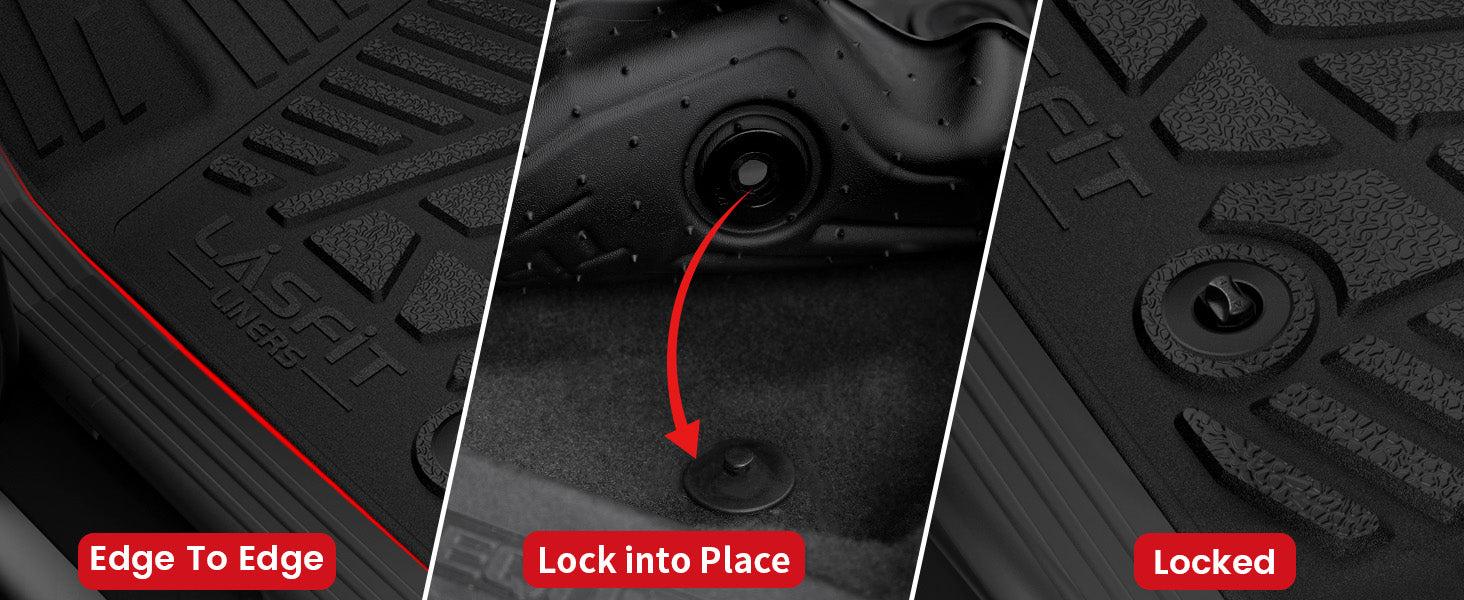 Lasfit fit for 2011-2014 Ford F-150 Floor Mats, Fit SuperCrew Cab & Carpet Floor Only