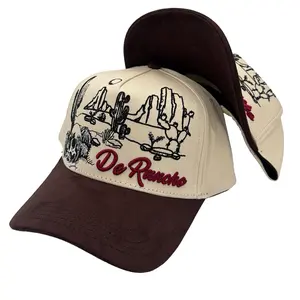 De Rancho Sierra Dust a-frame hat (Cream/Brown)