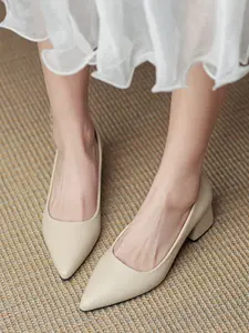 Women's Pointed Toe High Heel Shoes, Elegant Office Shoes, Comfortable Slip-On, Suitable for Work, Wedding, Formal Events