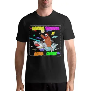 Action Bronson Mens Fashion Tshirt Short-Sleeved T-Shirt Cotton Printed Casual Tee Large Black