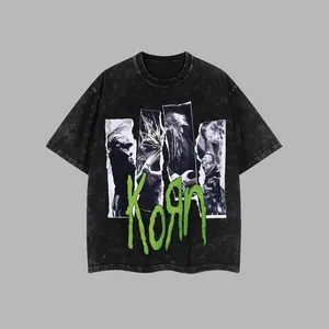 [$$$MANLIFE] Korn Band Freak on a Leash Retro Unisex Washed T-Shirt – Korn Band 100% Heavyweight Cotton, 90s Records Rock Nu-metal  Cotton Tee, Nu-metal Rock Band Shirt, Oversized Vintage Tee, Heavy Metal Merch, Gift for Rock Fans