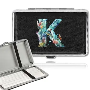 PU Cigarette Storage Box, Cigar Protective Cover, Portable Durable Cigarette Organizer, Ideal Gifts, Travel Accessory, Initial Name Fish Design