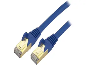 StarTech C6ASPAT4BL StarTech.com Cat6a Shielded Patch Cable - 4 ft - Blue -  Snagless RJ45 Cable - Ethernet Cord - Cat 6a Cable - 4ft