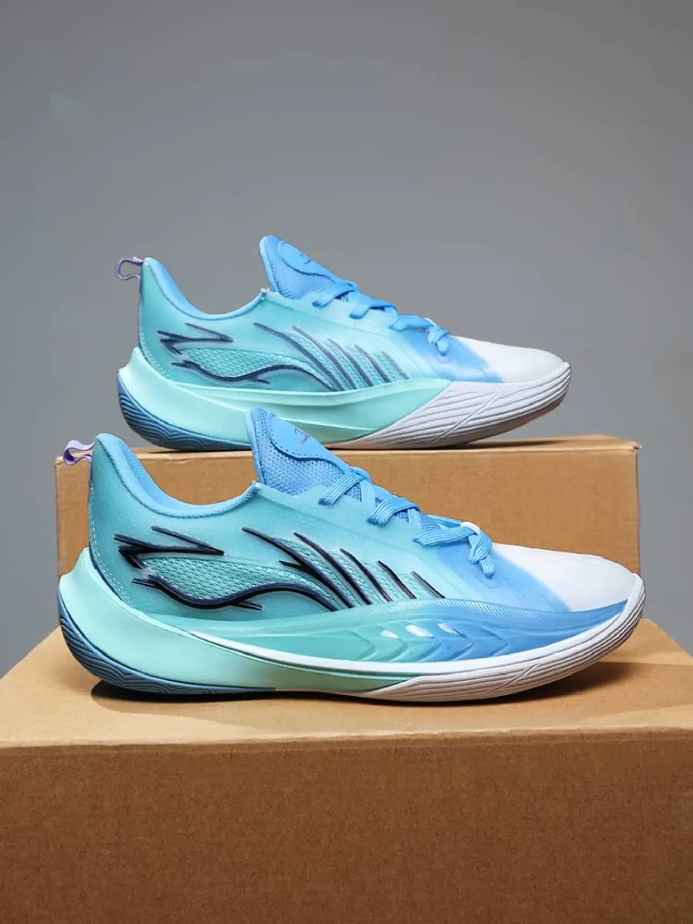 Unisex Trendy Simple Sport Shoes, Low-Top Anti-Slip Wear-Resistant Patchwork Indoor Outdoor Sports Shoes, Stylish Basketball Shoes, Basketball Training Daily Use