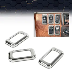 CROSSDESIGN 3/6Pcs Chrome Rocker Switch Trim Bezel Fit For Peterbilt Keworth Freightliner Fits many Freightliners and some Peterbilt and Kenworths using rocker switches High Reliability