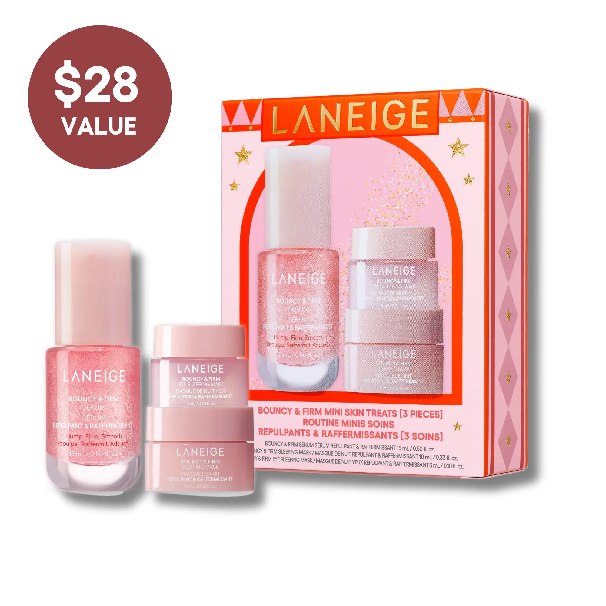 Laneige Bouncy & Firm Mini Skin Treats, Hydrating Gift Set