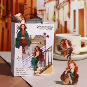 Vintage Teenager Pattern Sticker, 20pcs/pack Scrapbooking & Stamping Decorative Sticker, DIY Decorative Sticker for Stationery & Computer & Water Bottle