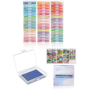 Art Trays with , 45 count  Painting Trays with  &  Art Storage,  Box  Painting Accessories for  Art Beads