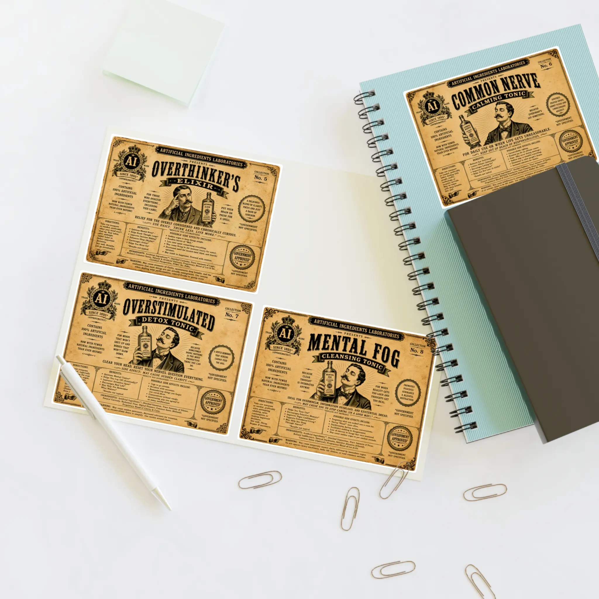 Artificial Ingredients Laboratories™ Collectible Apothecary Labels – Set No. 2: Everyday Survival Remedies