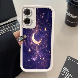 Celestial Moon Fantasy Pattern TPU Phone Case suitable for Motorola Moto G85 G84 G75 G60 G54 G53 G50 G35 5G Shockproof Full Camera Protection Durable Slim Cover Smartphone Casing