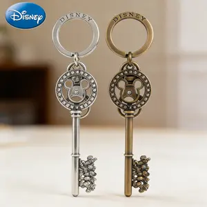 1PC Disney Officially Licensed Mickey Keychain Collectible Key-Shaped Anime Peripheral Backpack Decoration Alloy Gift