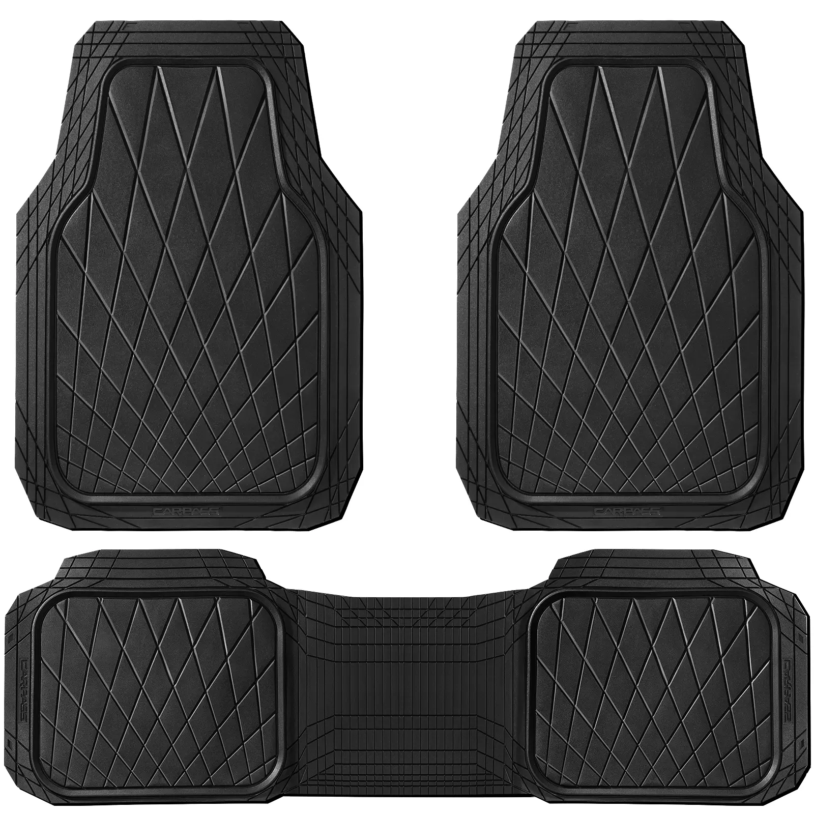 All Black Heavy Duty Rubber Car Floor Mats