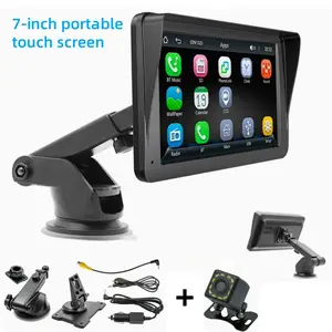 7 Inch Portable Touch Screen Car Display, Carplay Mirror Link, Wireless Calling, Fm Transmitter, Supports 12 LED Rear Camera
