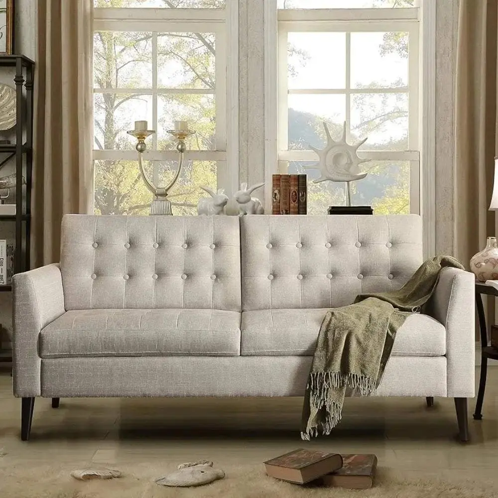 Timeless Comfort for Small Living Rooms - Rosevera Alderbrook Tufted Sofa