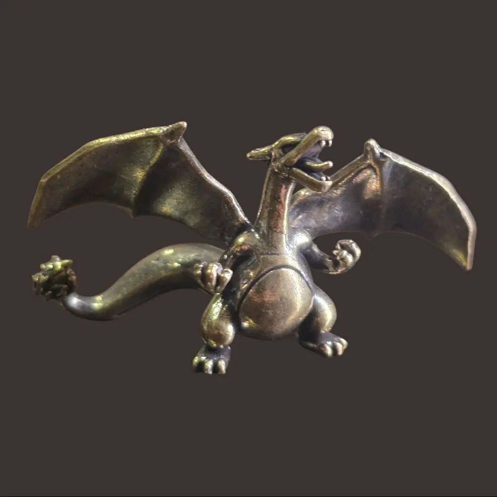 Brass Collectible Dragon Figurine - Decorative Ornament for Home Display, Collectors' Item