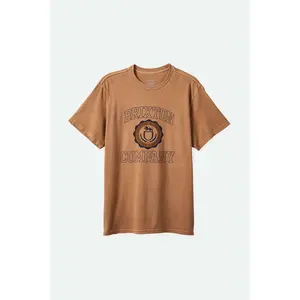 University S/S Standard T-Shirt - Tobacco Brown Worn Wash