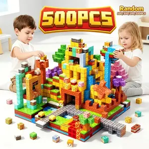 Magnetic Blocks Set, Stem Montessori Sensory Toys, 500/300/200/100pcs, 3D Spatial Thinking, Creative Gifts for Kids 3-8, Unisex