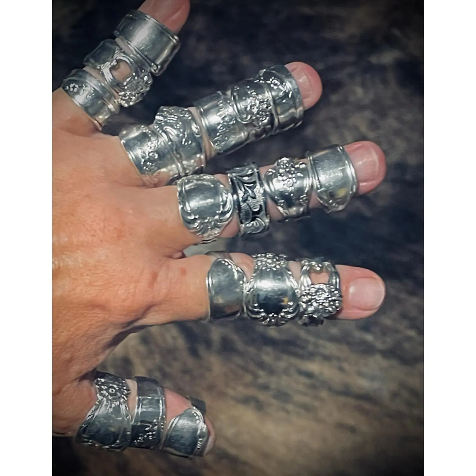 Spoon Ring Super Sale - Professionally Bent Silver Plated Custom spoon ring Made in the USA
