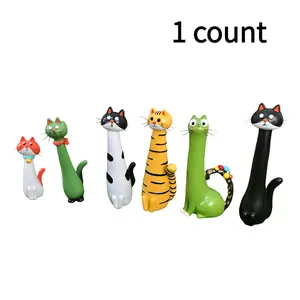 Funny Cat Vase, Cute Floral Planter, Handmade Clay Cat Figurine, Whimsical Cat Sculpture, Mini Cat Desk Decor, Unique Gift for Cat Lovers, Home Decorative Vase, Decorative Vase, Decoration, Ornaments