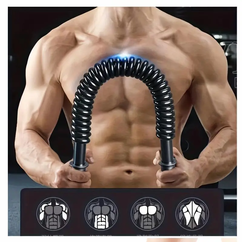 Arm Strength Training Bar, 66lbs Arm Exerciser, Dual-Head Fitness Equipment for Muscle Building