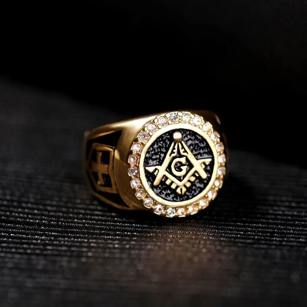 Men's Vintage Creative Stainless Steel Cross Letter Geometric Ring - Anti-Rust, Exquisite, Trendy AG Chunky Statement Costume Jewelry Fashion Accessory, Geometric Rings