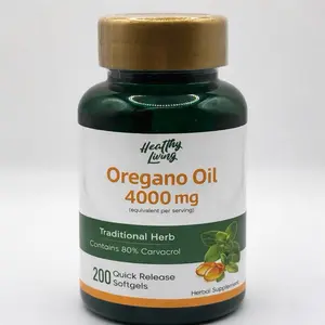 Oregano Oil Capsules for Immune Support & Digestive Health - High Bioavailability - Natural Antimicrobial Properties