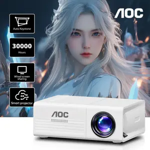 AOC Outdoor Entertainment Mini Projector | 240P Local Resolution Supports 1080P| Compatible with Smartphone, Laptop, PS4, USB Devices | Remote Control, Ideal for Travel, Camping, Parties