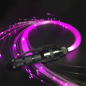Battery Operated LED Fiber Optic Whip 360 Degree Pixel Light-up Flow Toy Rave Dance Party Lighting Show Rechargeable  Music Festival black new