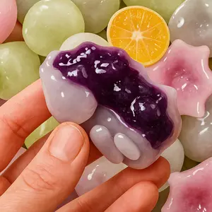 Bonbon  Fruit Edible Wax Bottle Candy - Christmas wax candy, grapes Blueberry, Strawberry & Syrup, SweetHoliday Gift, Freeze for Extra Fun Vintage Snack bags ketocandy mix mixed Organic Healthy Dessert Treats ChewyGummies--TikTokShopBlackFriday