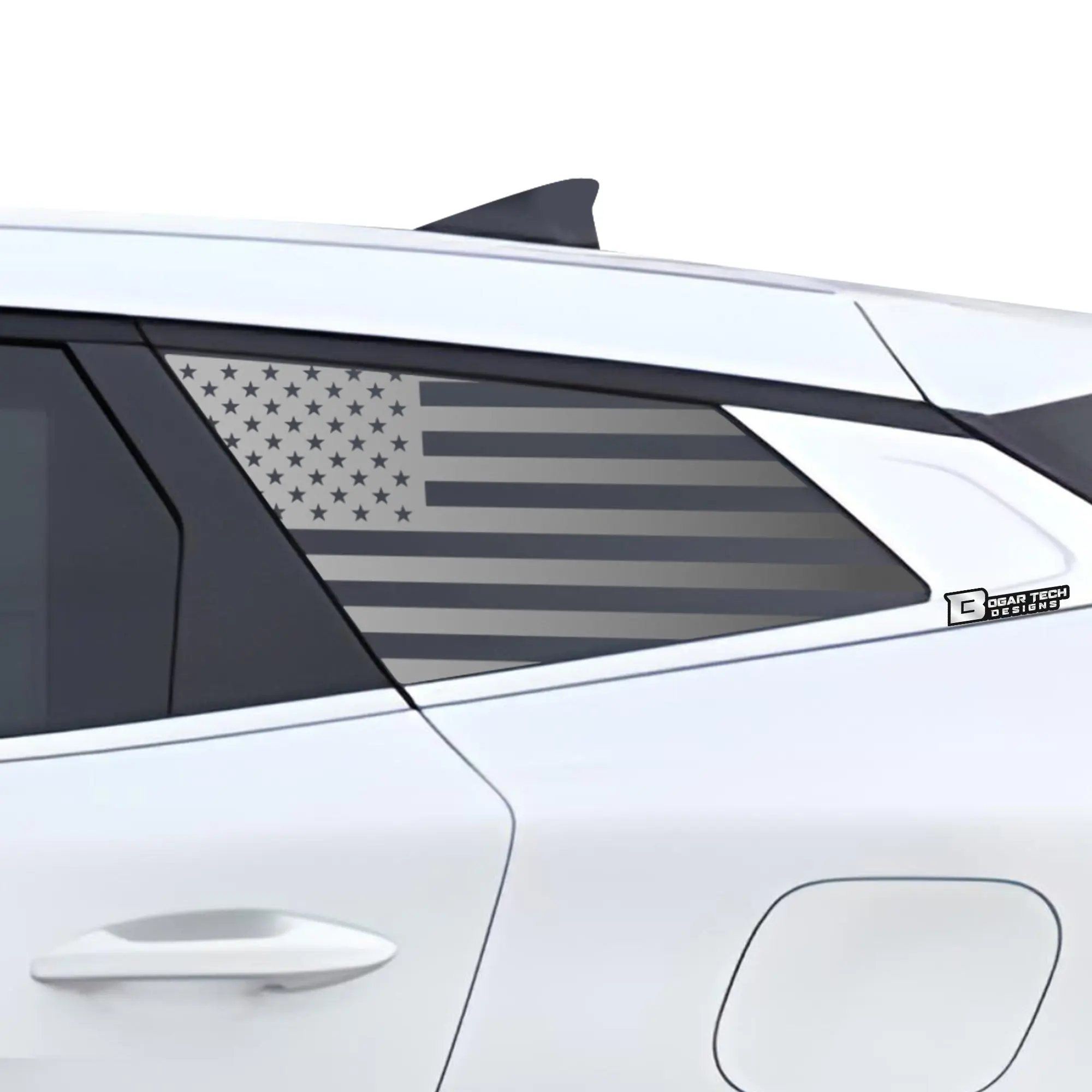 American Flag Quarter Window Decal for KIA Sportage 2023-2026 – Precut Matte Black Vinyl