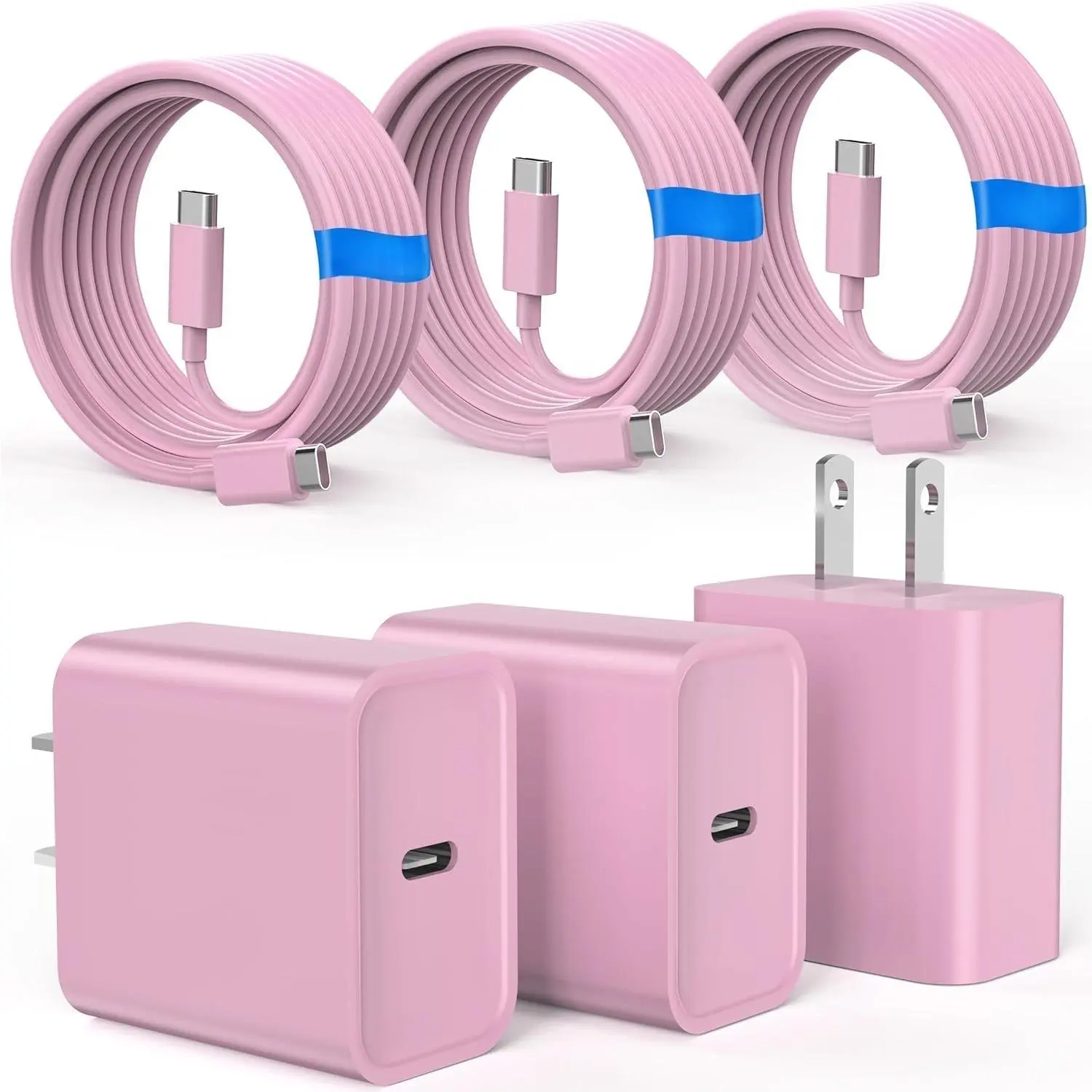 SANPRIO For iPhone17 Charger Fast Charging 3 Pack PD 20W USB C with 10FT Cable for iPhone 16/16 Plus/16 Pro/16 Pro Max/15/15 Pro/15 Pro Max Dual Ports Cellphone