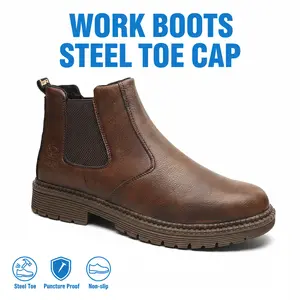 Superior Splash-proof Smash-proof Puncture-proof Breathable Safety Shoes Unisex Chef Work Shoe Waterproof Anti-slip Durable Outdoor Comfortable for Landscaping Gardening and Demanding Trail Hiking Men Women Shock Absorption