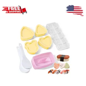 Onigiri Mold, 8 Pcs Rice Mold Musubi Maker Kit