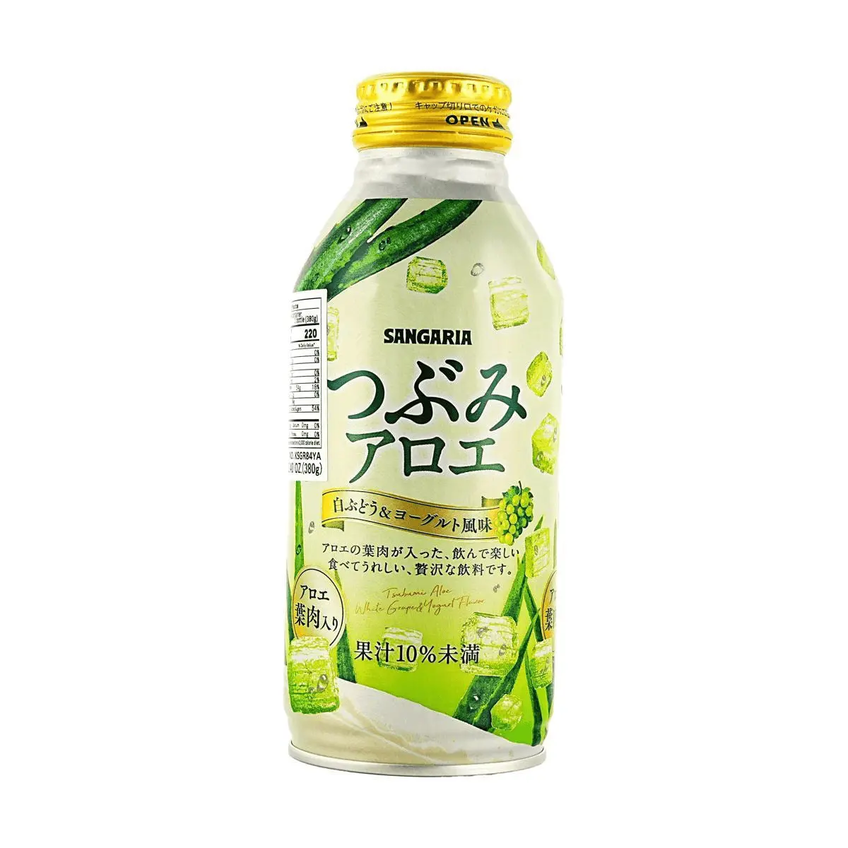 SANGARIA White Grape Aloe Drink with Probiotics - Refreshing Japanese Beverage, 380g