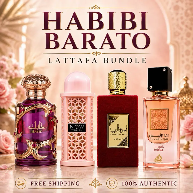Lattafa Mega Bundle Habik Women + Rave Women + Coral + Ameerat Al Arab EDP Spray 100 ML