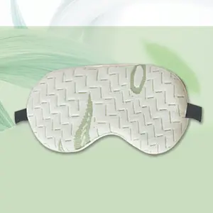 Bamboo Eye Mask for Sleeping, 99% Light Blocking, Comfortable & Breathable Contoured Design for Women Men, Adjustable Velcro Straps Night Blindfold for Sleeping